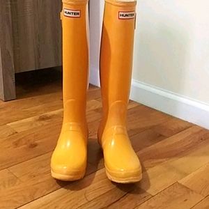 Yellow Hunter Tall rain boots